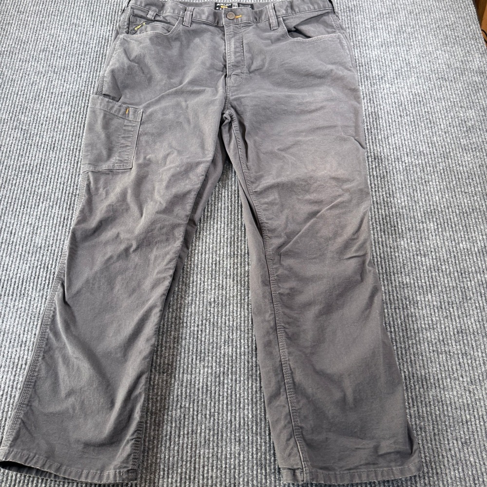 Ariat Rebar M4 Relaxed Straight Leg Work Pants Mens 40x30 Grey Canvas  Utility